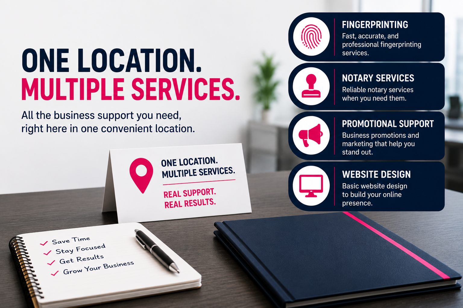 Rapid Promo provides fingerprinting, notary services, business advertising, and website design from one convenient location in Lawrenceville, Georgia.